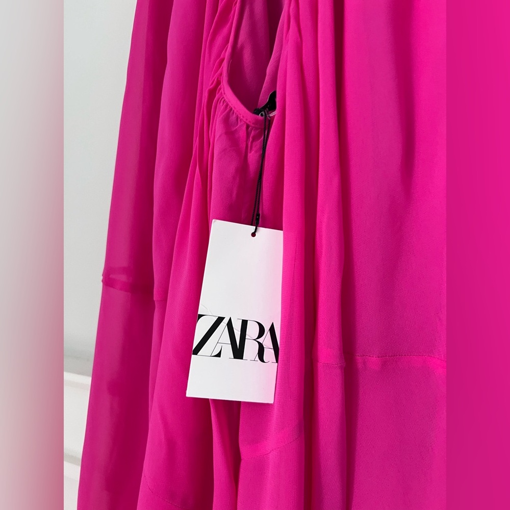 Zara Vibrant Pink Maxi Dress - Picture 11 of 12